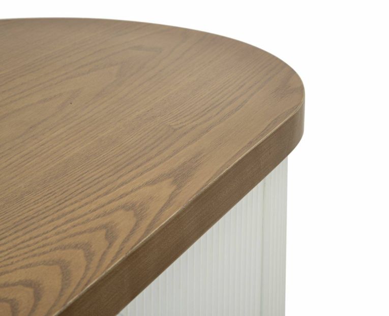 Consolle 121x40x78h cm bianco e marrone - Cadre