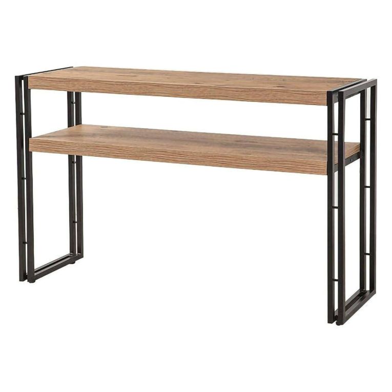 Consolle 140x35x80h cm quercia e nero - Basilicata