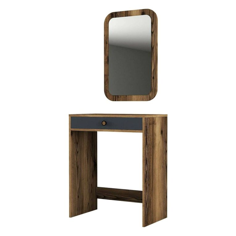Consolle 70x84x40h cm noce e antracite - Baunei