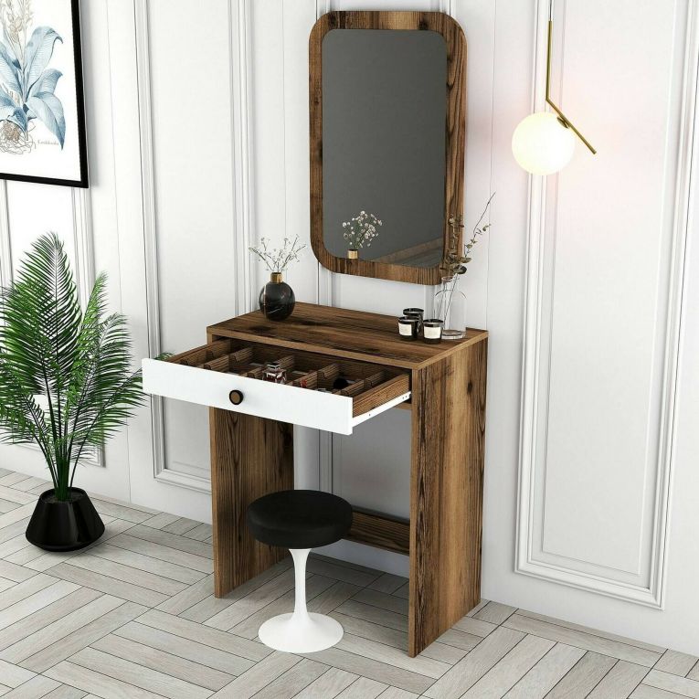 Consolle 70x84x40h cm noce e bianco - Baunei
