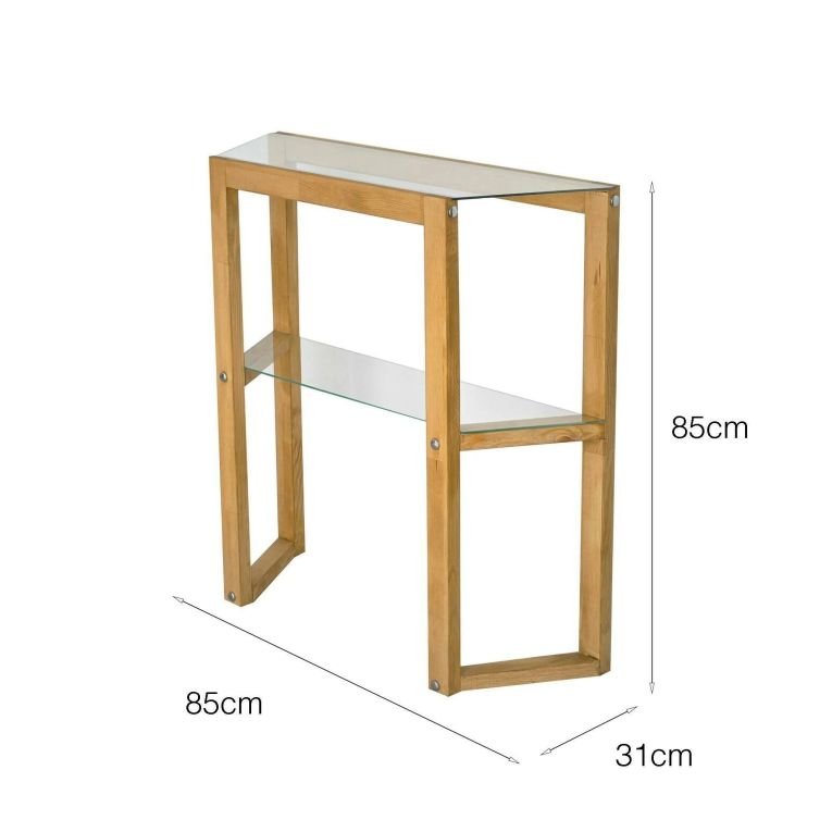 Consolle 85x31x85h cm quercia - Barga
