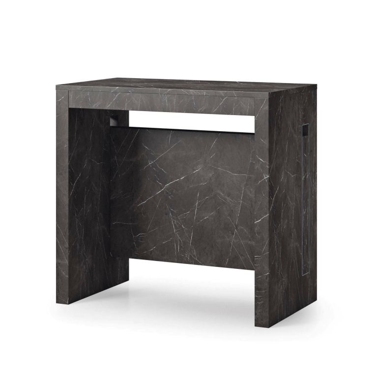 Consolle allungabile Akam, 186x80h76 cm, Marmo Nero