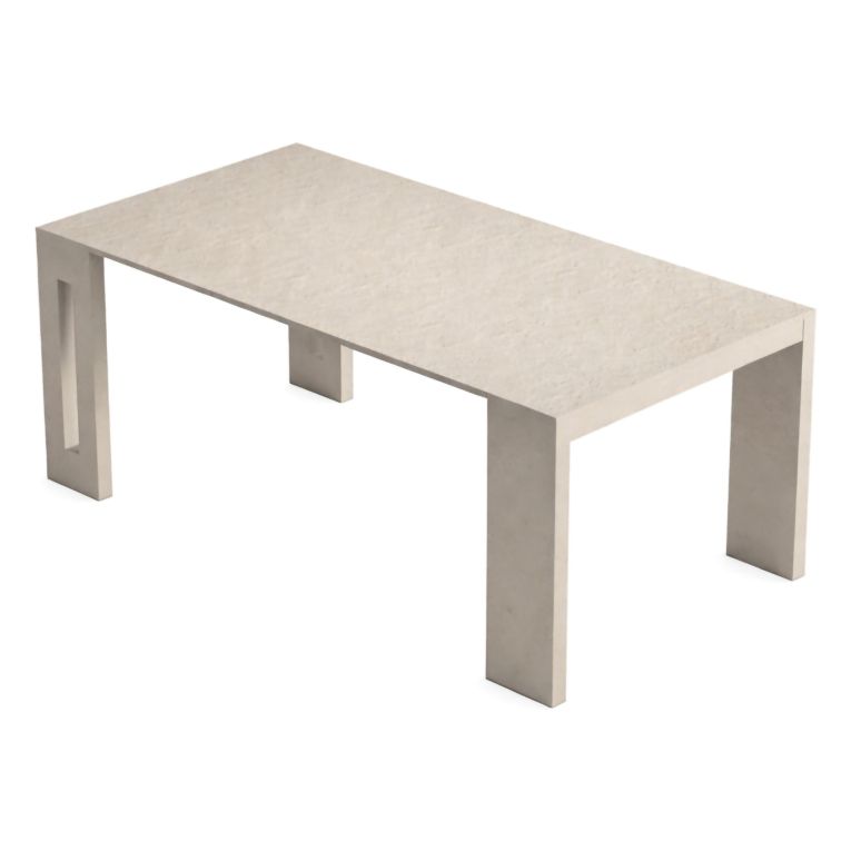 Consolle Allungabile Beige 8 Posti Allungabile 186x90x78h cm, Meccanismo Estensione a Incastro - Ficarolo