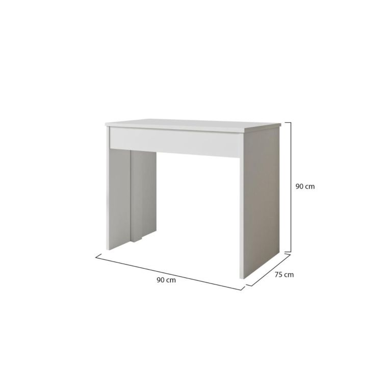 Consolle Allungabile Bianco 12 Posti Allungabile 302x75x90h cm, Meccanismo Estensione Allunghe Centrali - Luisago