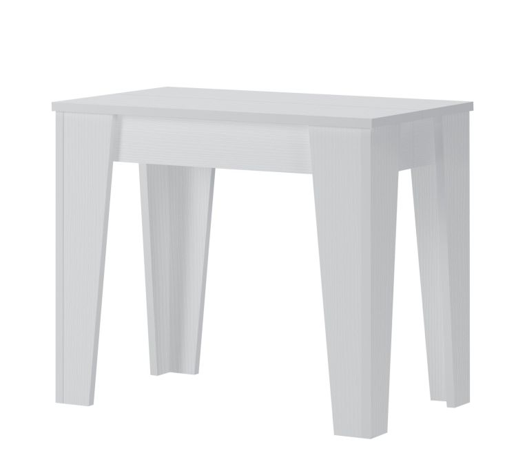 Consolle Allungabile Bianco 12 Posti Allungabile 305.6x90x75.2h cm, Meccanismo Estensione Allunghe Centrali - Gizio