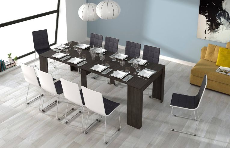 Consolle allungabile Diluna, 51-237x90h78 cm, Grigio Cenere