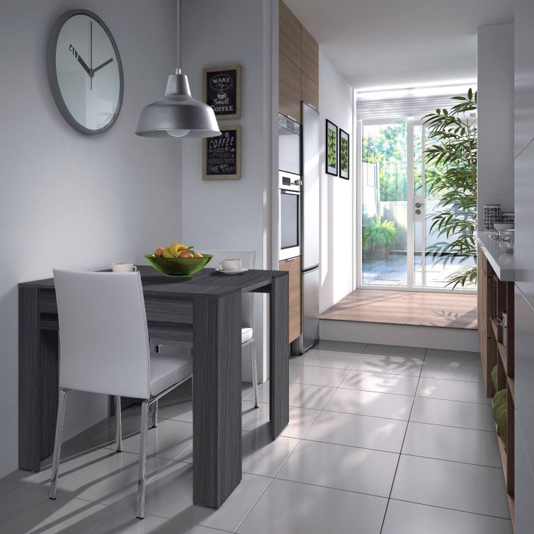 Consolle allungabile Diluna, 51-237x90h78 cm, Grigio Cenere