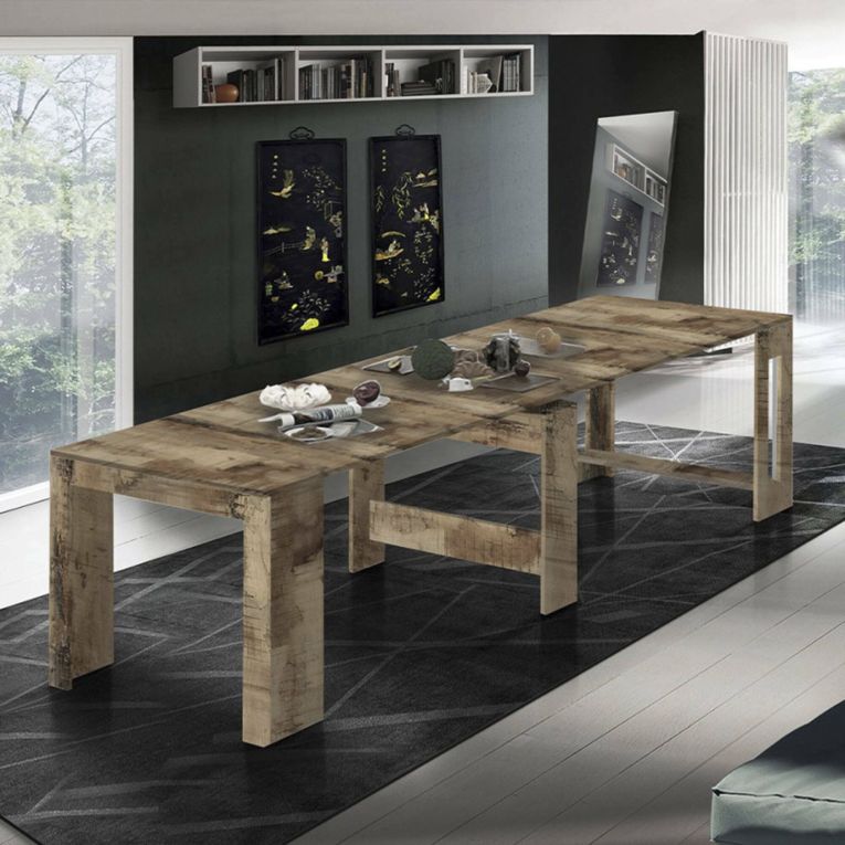 Consolle allungabile effetto legno 4-12 posti acero - Anello