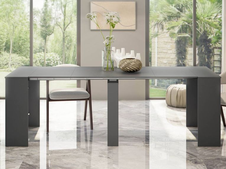 Consolle allungabile elegante 4-10 posti antracite - Abicitren