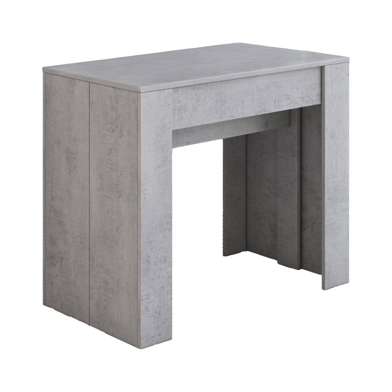 Consolle Allungabile Grigio 10 Posti Allungabile 237x90x77h cm, Meccanismo Estensione Allunghe Centrali - Vaelis