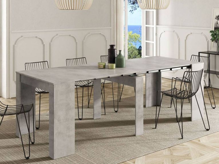 Consolle allungabile moderna 4-10 posti cemento - Abicitren