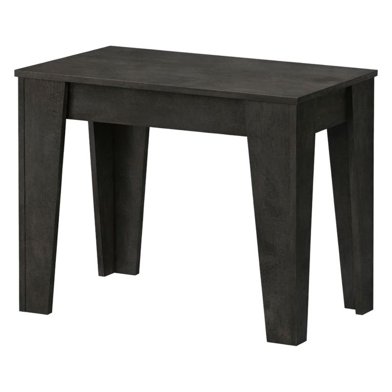 Consolle Allungabile Nero Antracite Allungabile 12 Posti 305.6x90x75.2h cm, Meccanismo Estensione Allunghe Centrali - Gizio
