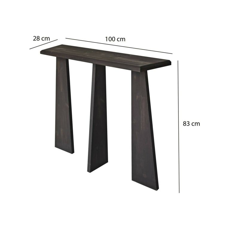 Consolle Arcturus, Tavolo allungabile multiuso, Consolle ingresso, Ripiano con allunghe, 100x28h83 cm, Antracite