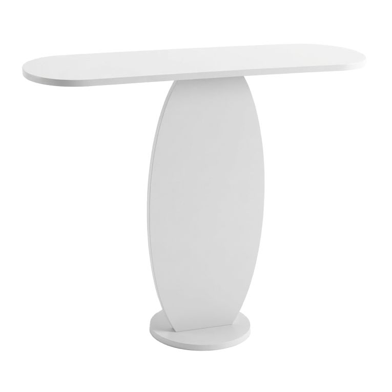 Consolle Bianco Colore Ripiano Bianco 100x30x81h cm, - Ramacca