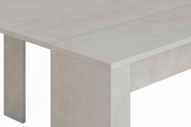 Consolle Compton, Tavolo da pranzo allungabile, Tavolo con allunghe multiuso estensibile fino a 10 posti, 51-237x90h78 cm, Cemento