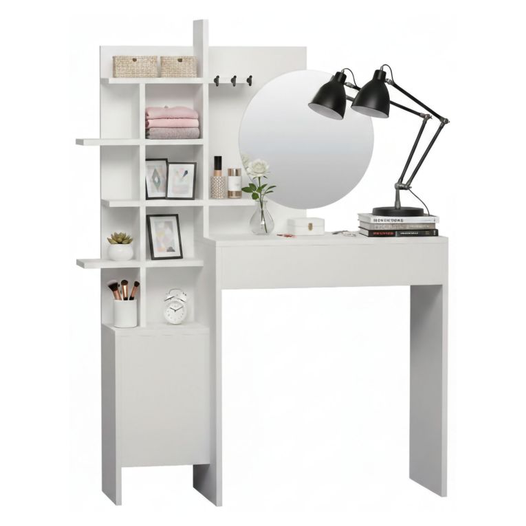 Consolle con specchio 71x35x83h cm bianco - Pago