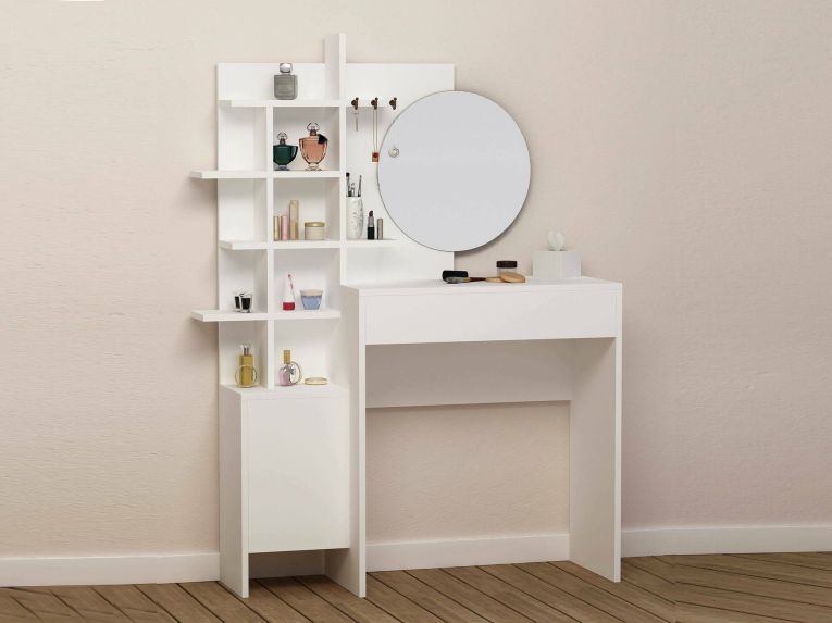 Consolle con specchio 71x35x83h cm bianco - Pago