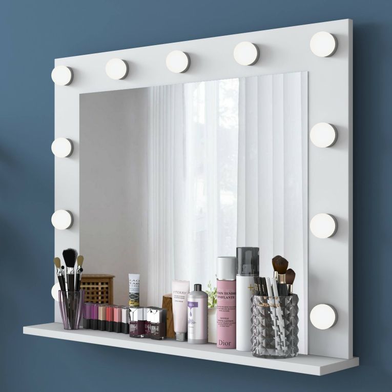 Consolle con specchio 90x45x80h cm bianco - Bussero