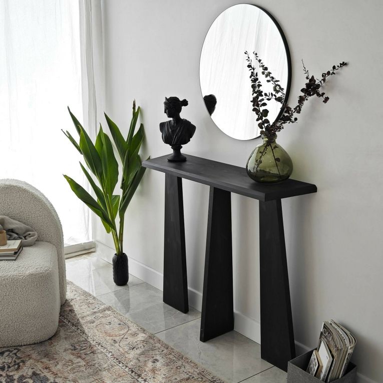 Consolle design 100x28x83h cm antracite - TomoeGozen
