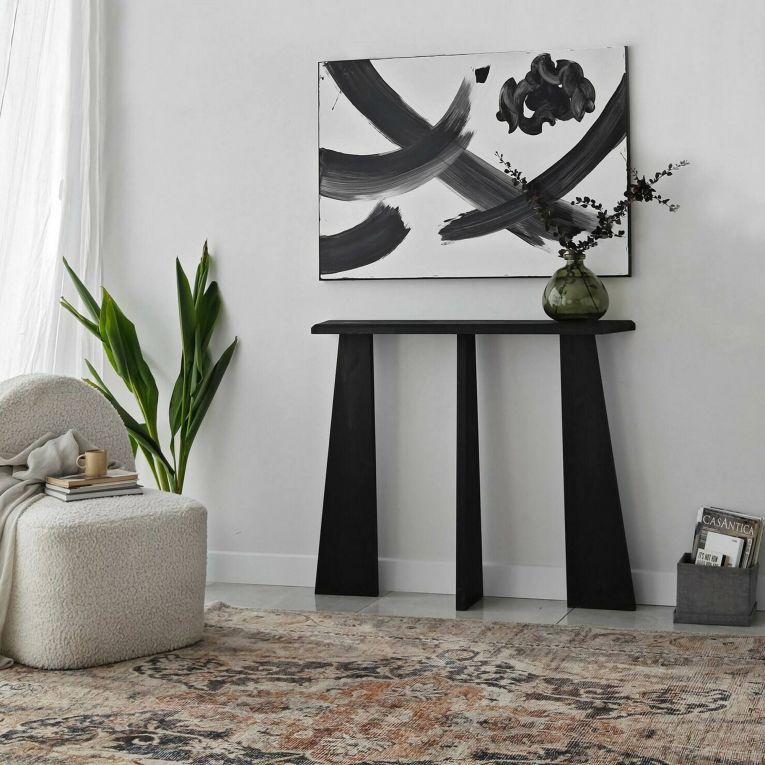 Consolle design 100x28x83h cm antracite - TomoeGozen