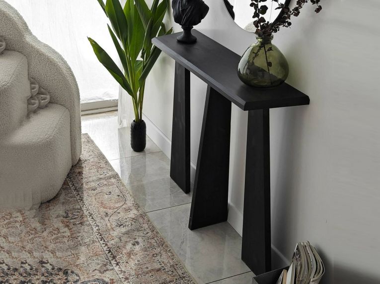 Consolle design 100x28x83h cm antracite - TomoeGozen