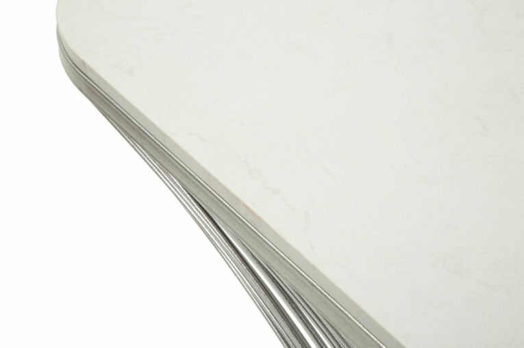 Consolle design in metallo 120x35x79h cm argento - Branduzzo