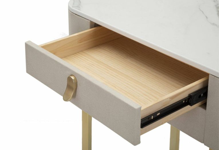 Consolle elegante 70x40x80h cm crema e oro - Ronda