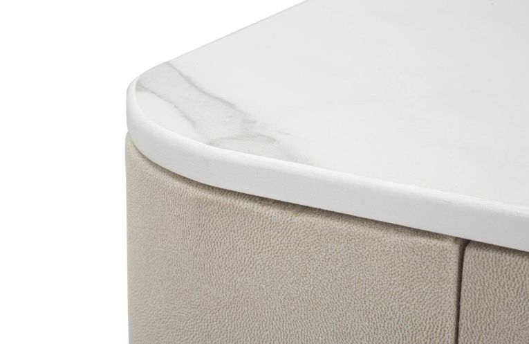 Consolle elegante 70x40x80h cm crema e oro - Ronda
