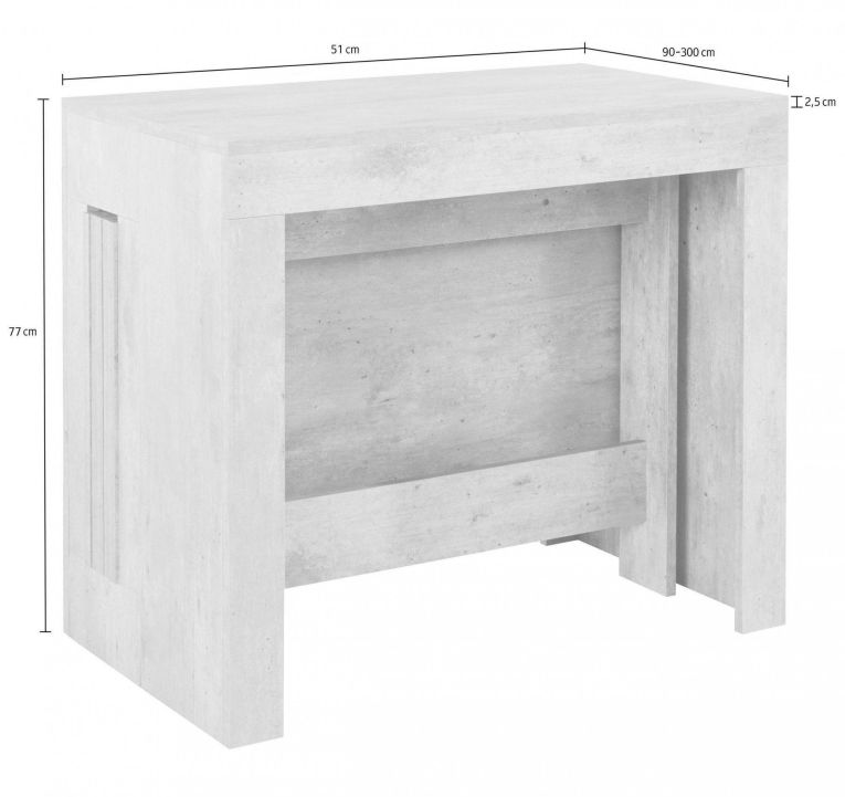 Consolle estensibile 4-12 posti rovere - Anello