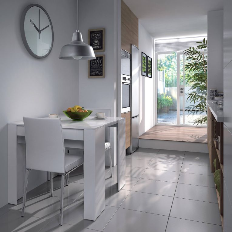 Consolle estensibile sala da pranzo 4-10 posti bianco lucido - Abicitren