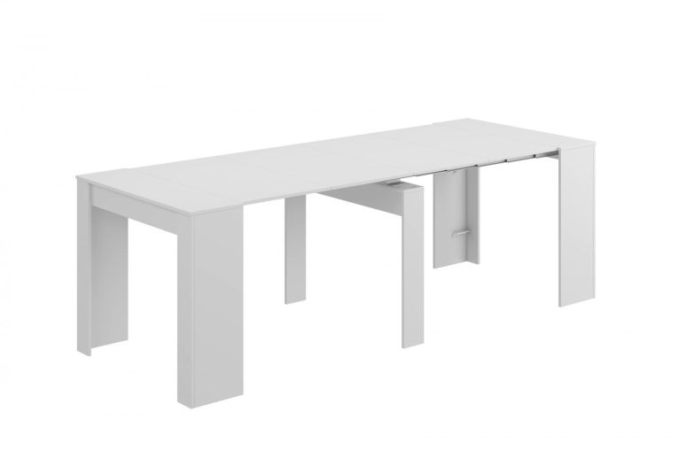 Consolle estensibile sala da pranzo 4-10 posti bianco lucido - Abicitren