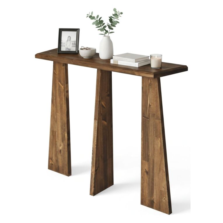 Consolle in legno 100x28x83h cm noce - TomoeGozen