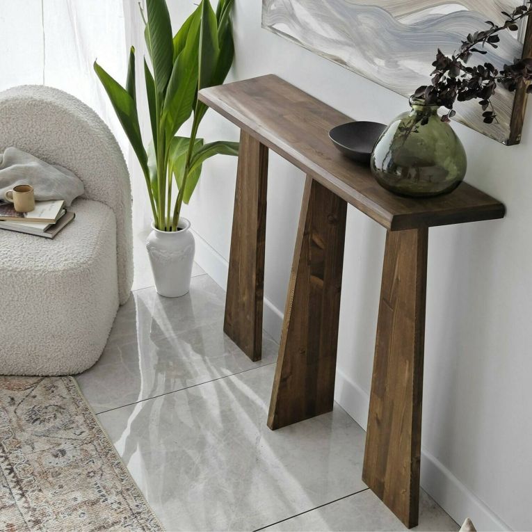 Consolle in legno 100x28x83h cm noce - TomoeGozen