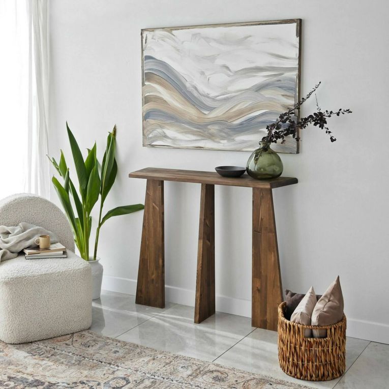 Consolle in legno 100x28x83h cm noce - TomoeGozen