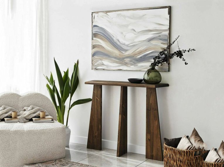 Consolle in legno 100x28x83h cm noce - TomoeGozen