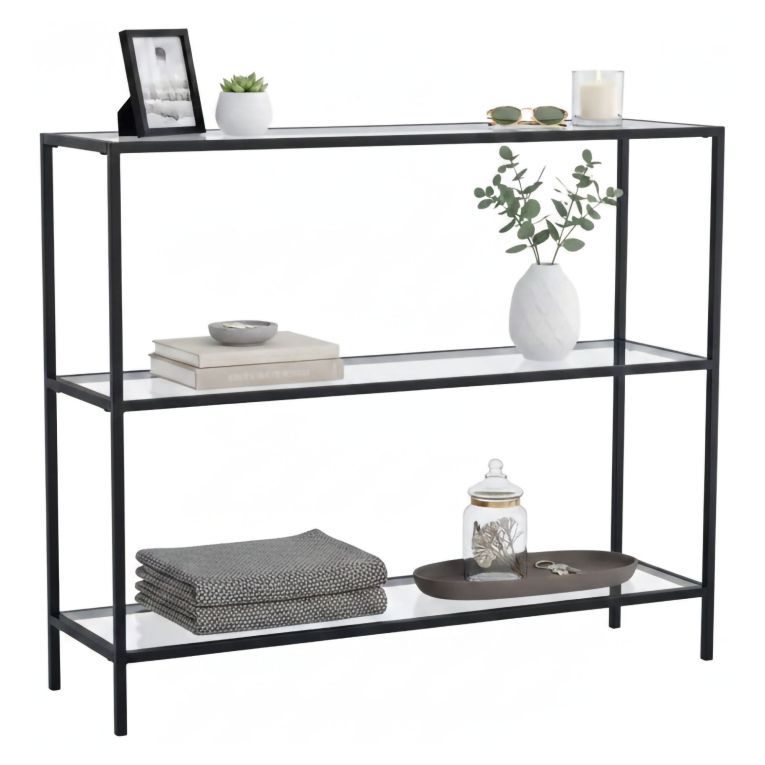Consolle in metallo 100x30x85h cm nero - Domenica