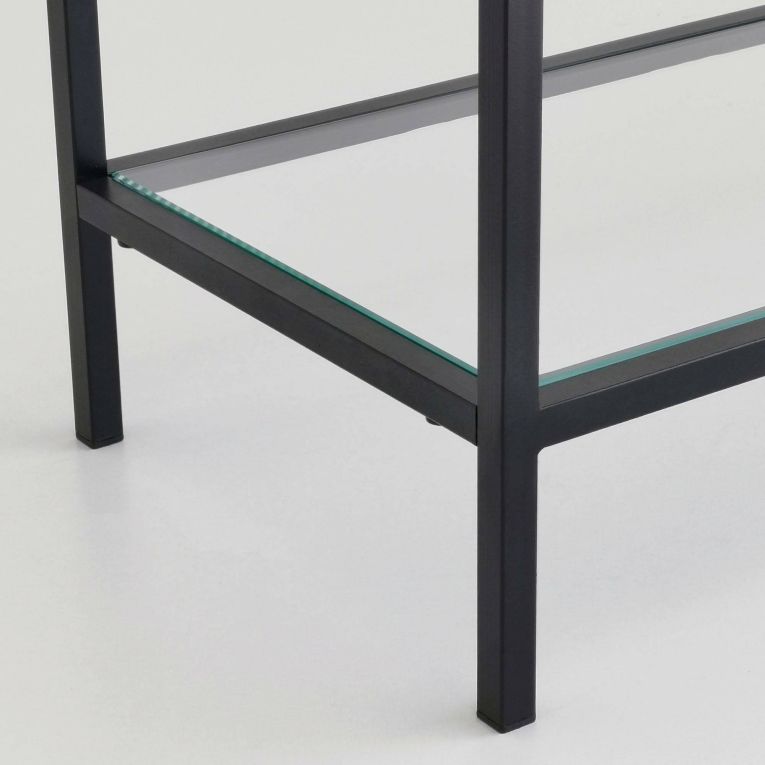 Consolle in metallo 100x30x85h cm nero - Domenica