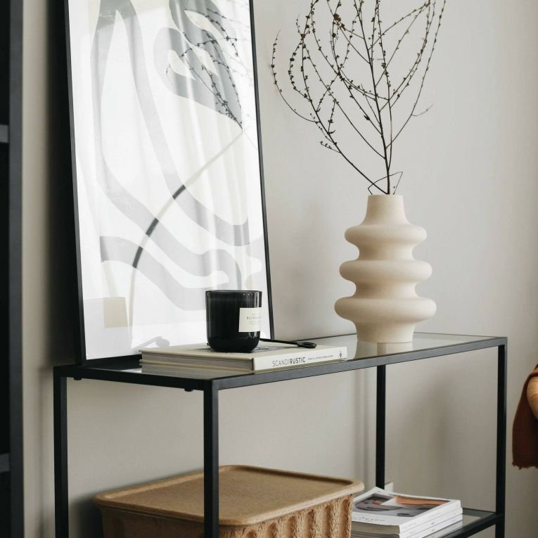 Consolle in metallo 100x30x85h cm nero - Domenica
