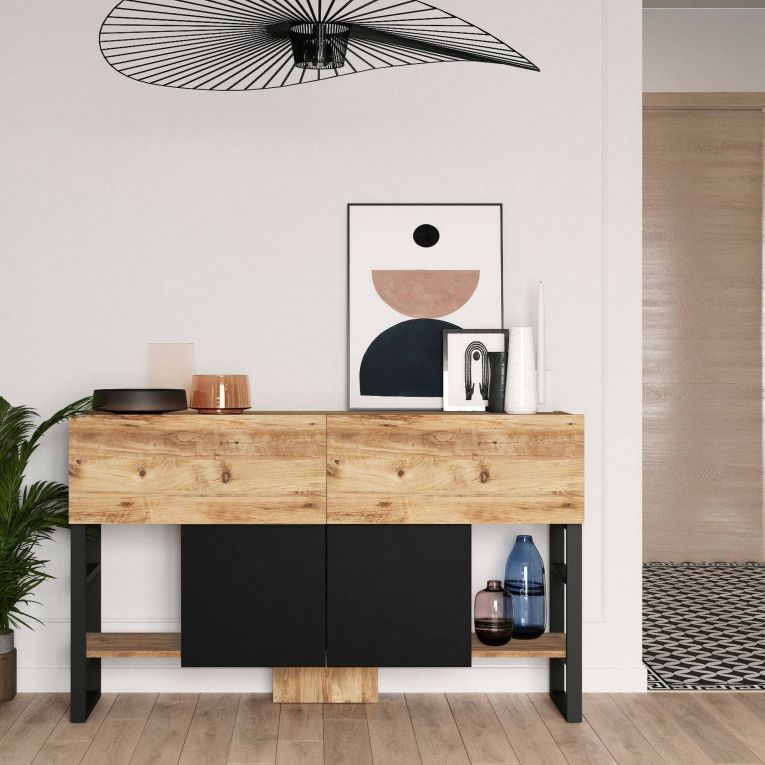 Consolle industrial 138x43x83h cm quercia - Izo