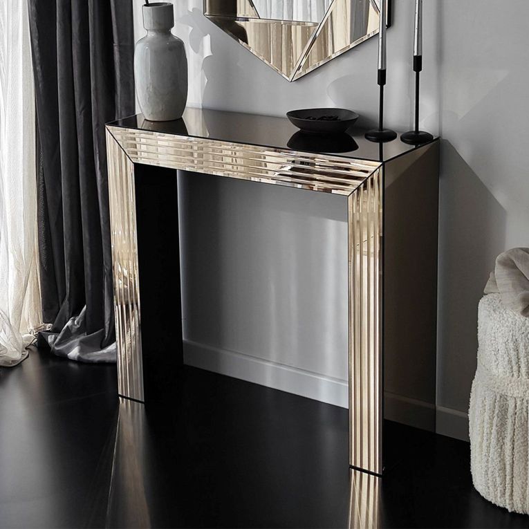 Consolle Marrone Bronzo Colore Ripiano Marrone Sfumatura Colore Struttura Bronzo 91x30x85h cm, Sfumatura Colore Ripiano Bronzo - Ploaghe