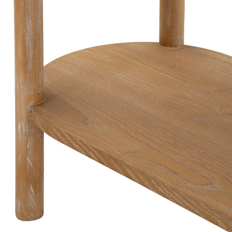 Consolle Marrone Ciliegio oro 2 Ripiani Effetto Invecchiato con 1 Cassetto 110x40x80h cm, Materiale Struttura in Metallo - Faliha