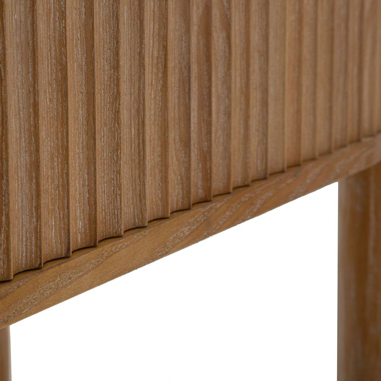 Consolle Marrone Ciliegio oro 2 Ripiani Effetto Invecchiato con 1 Cassetto 110x40x80h cm, Materiale Struttura in Metallo - Faliha