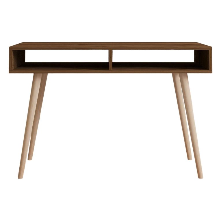 Consolle Marrone Noce Marrone Rovere 2 Vani Colore Ripiano Marrone 120x60x75h cm, Colore Struttura Marrone - Busachi