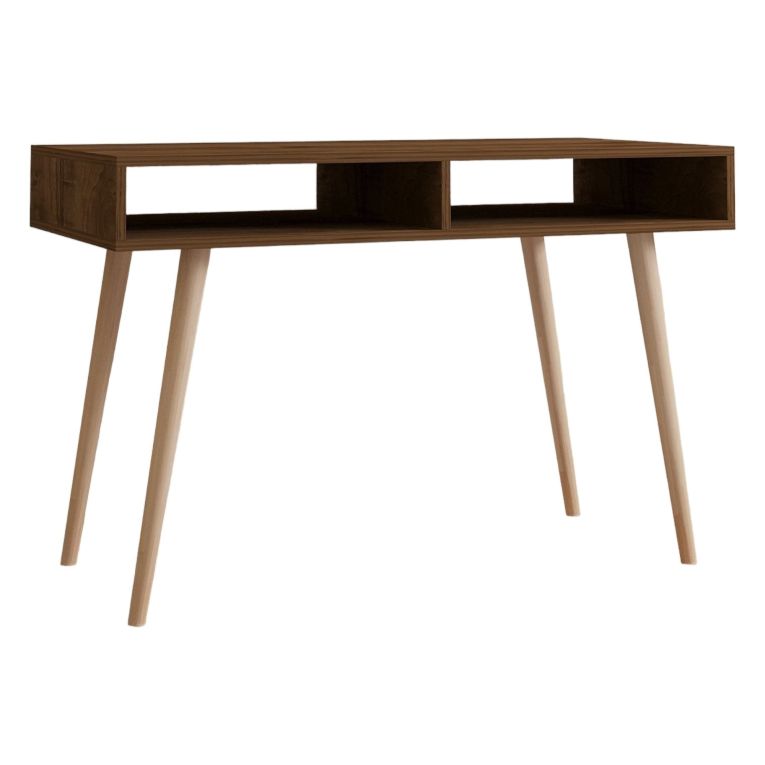 Consolle Marrone Noce Marrone Rovere 2 Vani Colore Ripiano Marrone 120x60x75h cm, Colore Struttura Marrone - Busachi