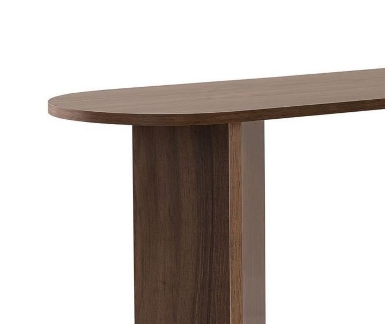 Consolle Marrone Noce un Ripiano Peso Supportato 25 kg 150x35x75h cm, Colore Ripiano Marrone - Cercino