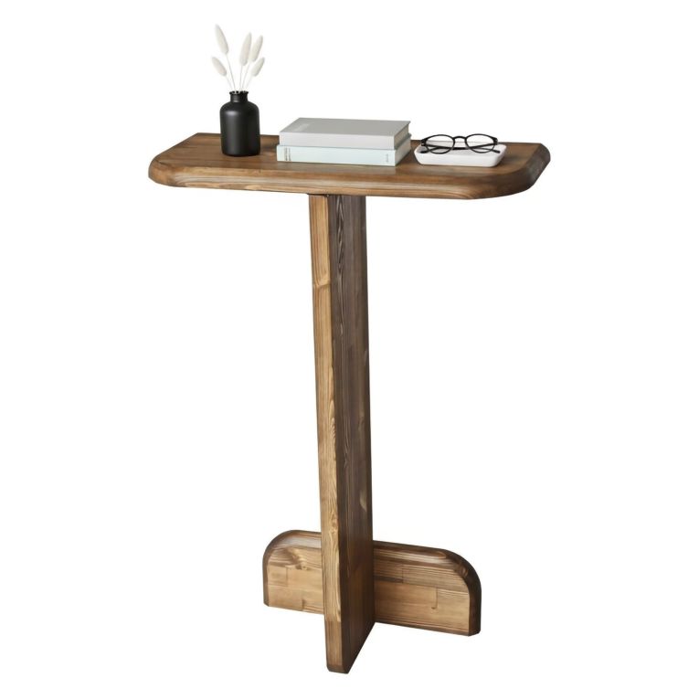 Consolle minimal 80x25x85h cm noce - Pancarana