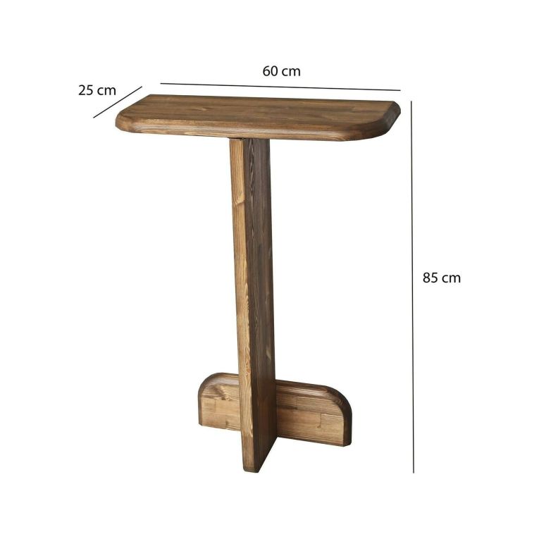 Consolle minimal 80x25x85h cm noce - Pancarana