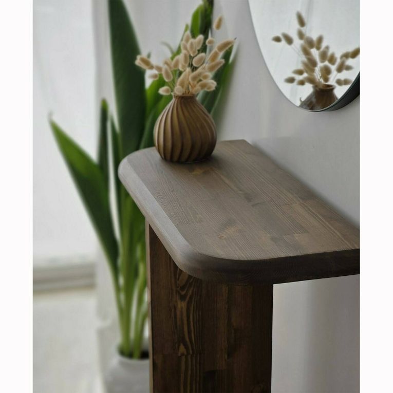 Consolle minimal 80x25x85h cm noce - Pancarana