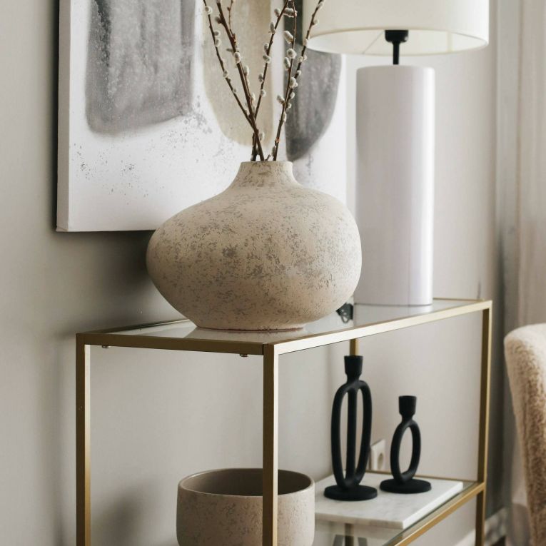 Consolle minimal in metallo 100x30x85h cm oro - Domenica