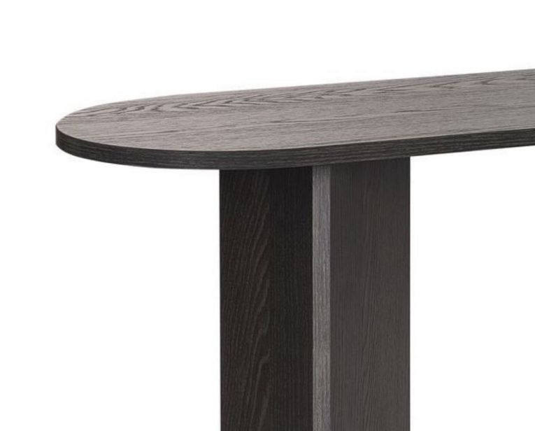 Consolle Nero un Ripiano Peso Supportato 25 kg 150x35x75h cm, Colore Ripiano Nero - Cercino